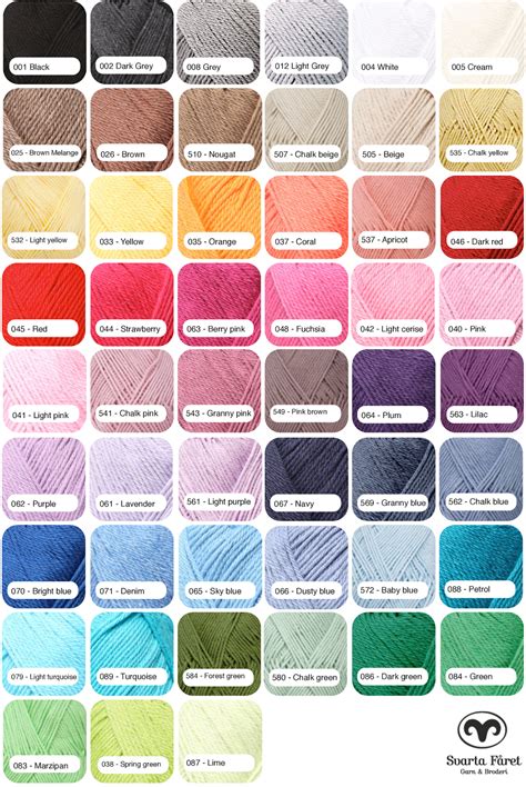 Yarn Colors Chart