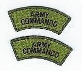 1 6 Scale British Army Commando Shoulder Patch Set Subdued ONE SIXTH