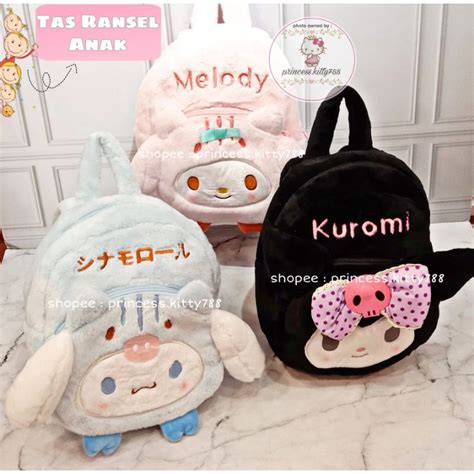 Jual TAS RANSEL ANAK TK 2 RESTLETING BAHAN BELUDRU BONEKA TAS RANSEL