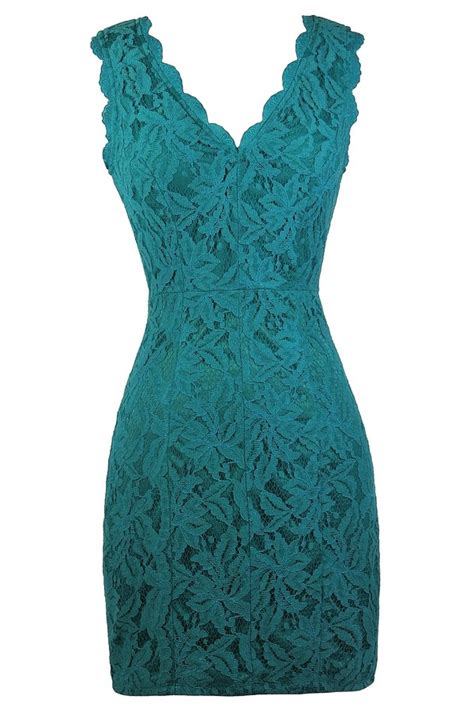 Teal Lace Pencil Dress Cute Teal Dress Teal Lace Party Dress Teal