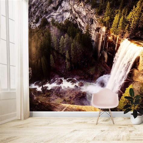 Idea Wall Pcs Waterfall Peel And Stick Wallpaper Removable Wall Murals