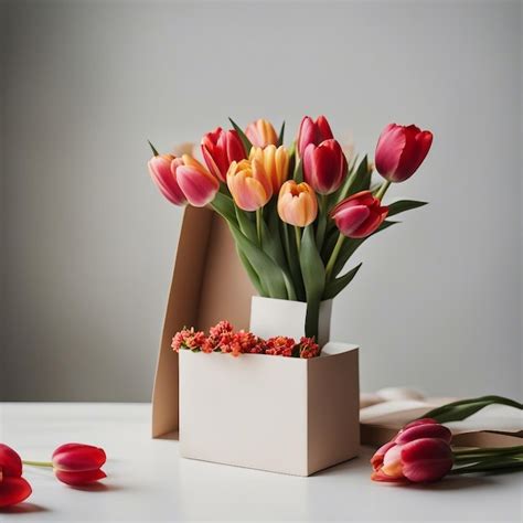 Premium Photo | Tulip flower bouquet