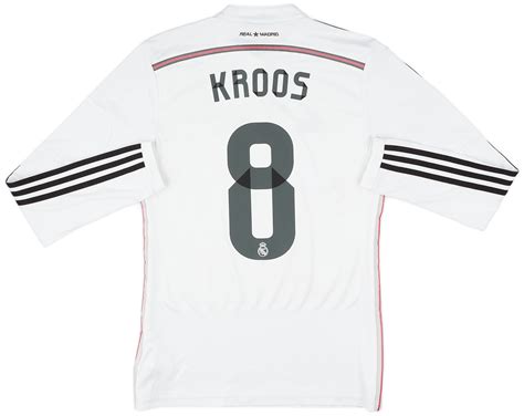 2014 15 Real Madrid Home L S Shirt Kroos 8 7 10 M