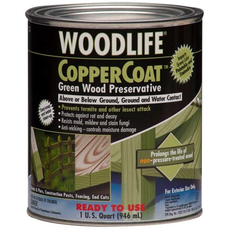 Wolman 1 Qt Coppercoat Green Below Ground Wood Preservative Case Of 6