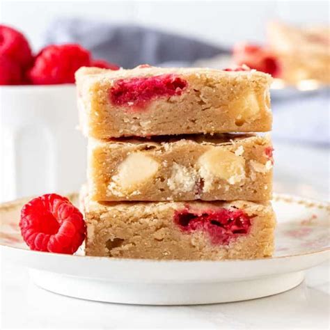 White Chocolate Raspberry Blondies Just So Tasty