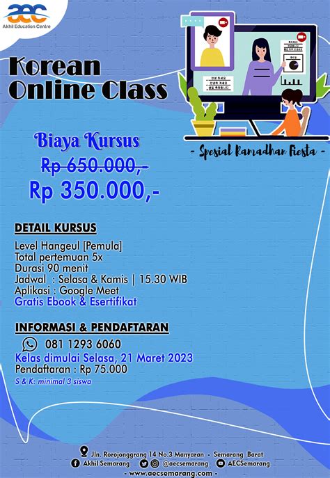 Promo Kelas Bahasa Korea Spesial Ramadhan Fiesta Kursus Bahasa