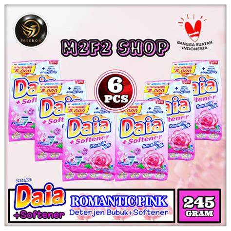 Jual Daia Softener Romantic Pink Detergent Bubuk Pouch Gr Pcs