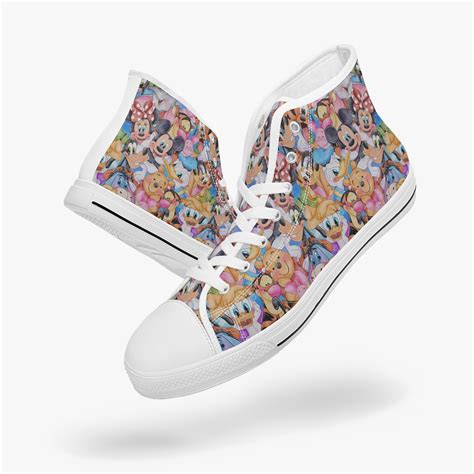 Disney Character High Top Shoes Cartoon Comic Women Shoes - Etsy