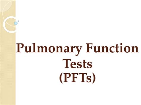 Solution Pulmonary Function Tests Studypool