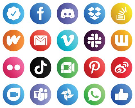 Complete Social Media Icon Pack 20 Icons Such As Mail Gmail Dropbox