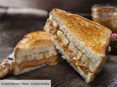 Croque monsieur banane et beurre de cacahuète facile et rapide