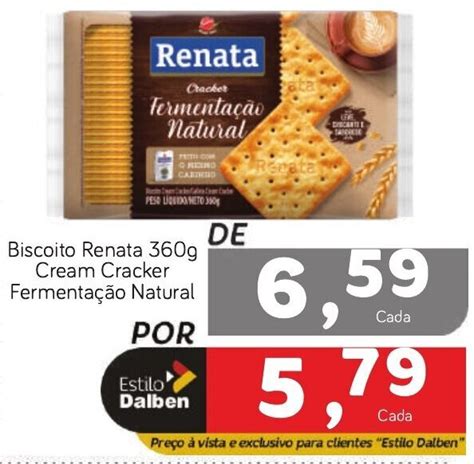 Biscoito Renata G Cream Cracker Fermenta O Natural Oferta Na