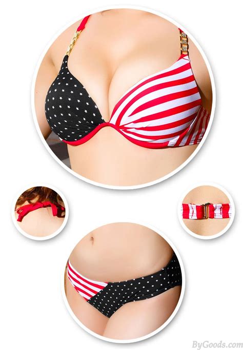 Sexy Stars Stripes USA Flag Bikini Hot Summer Swimwear Stripe Women Swimsuit Bikinis