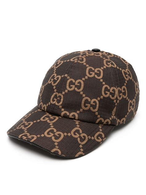 Gucci GG Supreme Jacquard Baseball Cap Brown FARFETCH