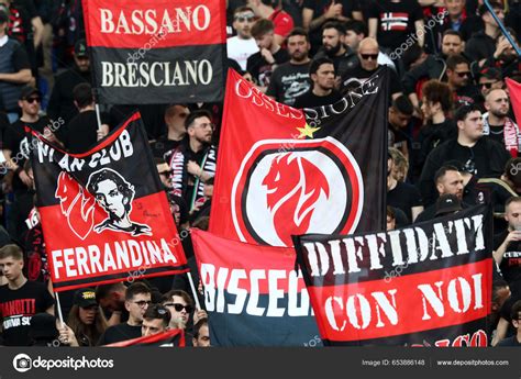 Rome Italy 2023 Milan Flags Fans Stand Serie 2022 2023 – Stock Editorial Photo © m.iacobucci ...