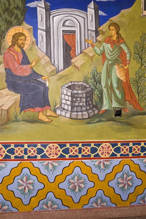 icon paintings  monastery interior stock photo image  bulgarian