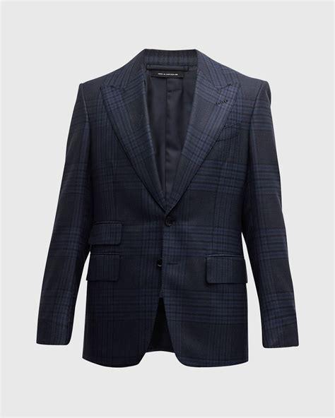 Tom Ford Men S Shelton Grand Check Dinner Jacket Neiman Marcus