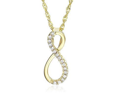 Vir Jewels 110 Cttw Diamond Infinity Pendant 10k Yellow Gold With 18