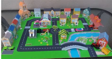 Mini Mundo Maquete Escolar Cidade De Papel Completa Em 3D PDF