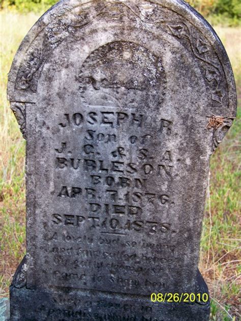 Joseph R Burleson 1876 1878 Find A Grave Memorial