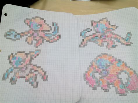 Deoxys And Forms Sprite Patterns By Bakajeeves On Deviantart