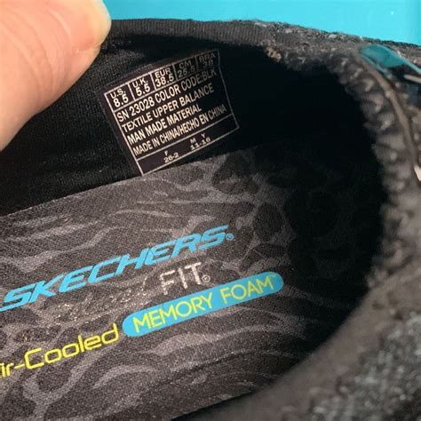 Skechers Black Relaxed Fit Air Cooled Memory Foam Sli Gem