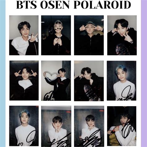 Jual Bts Osen Polaroid Cetak Instax Asli Fujifilm Polaroid Rm Jin Suga