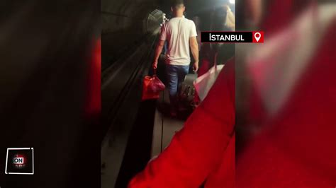 İstanbul da toplu ulaşım krizi Metro durdu vatandaşlar hatta yürüdü