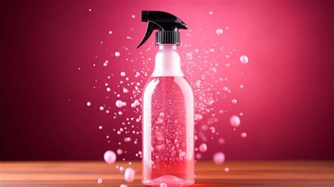 Premium Ai Image A Front View White Spray Bottle On Pink Background