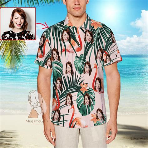 Custom Face Hawaii Shirt Men Personalized Photo Shirt Etsy