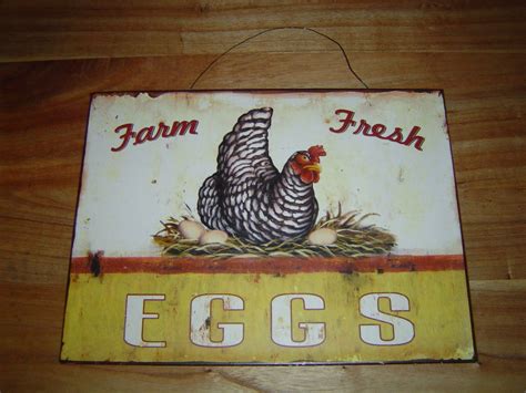 Farm Fresh Eggs Chicken Signs Farm Fresh Eggs Rooster Kitchen