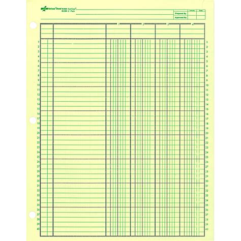 6 Column Ledger Printable