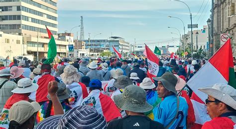 Marchas en Perú manifestantes llegan desde Puente Piedra hasta el