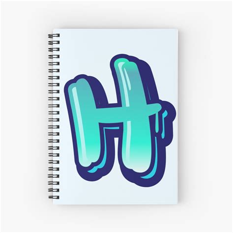 Cuaderno de espiral Graffiti Letters Letra H mayúscula H alfabeto