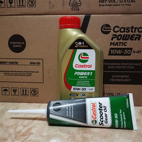 Jual PAKET OLI MESIN Castrol Power 1 Matic 10w 30 800ml DAN GARDAN