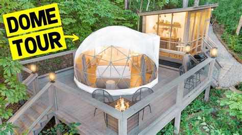 LUXURY GLAMPING DOME Tiny 100sqft Geodesic Dome Airbnb Full Tour