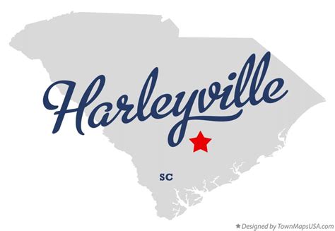 Map of Harleyville, SC, South Carolina