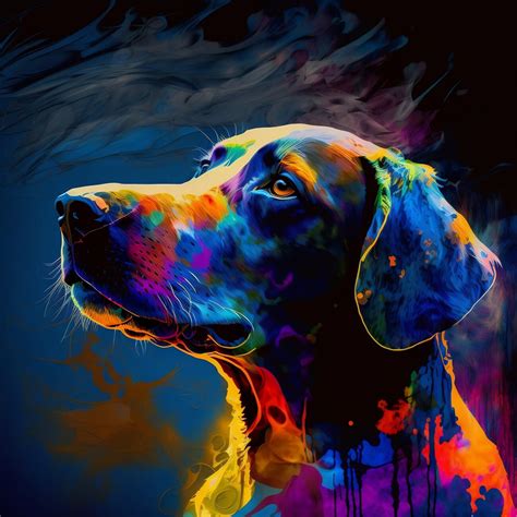 Wall Art Print Abstract Dog Ukposters