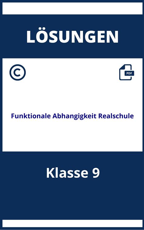 Funktionale Abh Ngigkeit Realschule Klasse Aufgaben Mit L Sungen