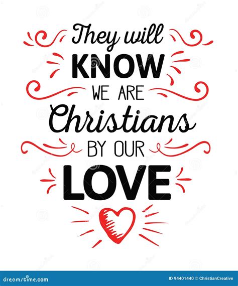 They Will Know we are Christians by Our Love Stock Vector ...