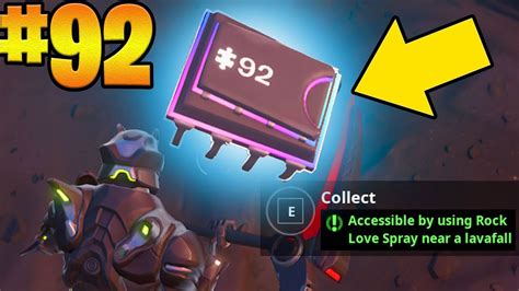 Fortbyte 92 Accessible By Using Rock Love Spray Near A Lavafall Fortnite Locations Youtube