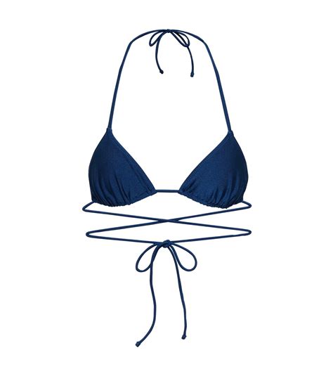 Praia Tie Around Bikini Top In Blue Tropic Of C Mytheresa