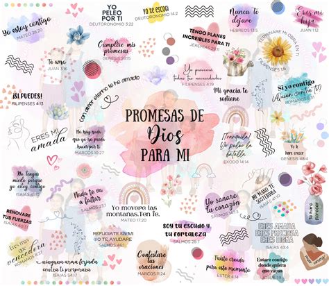 Promesas De Dios Para Mi Oz Tumbler Wrap Straight Etsy