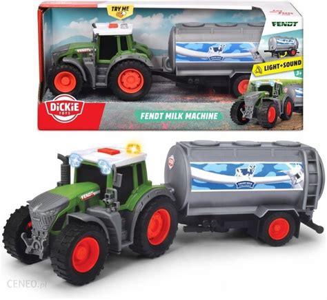 Dickie Toys Farm Traktor Fendt Z Przyczepką Na Mleko 26Cm Ceny i