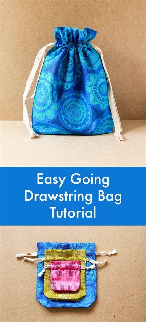 Easy Going Lined Drawstring Bag Tutorial Artofit