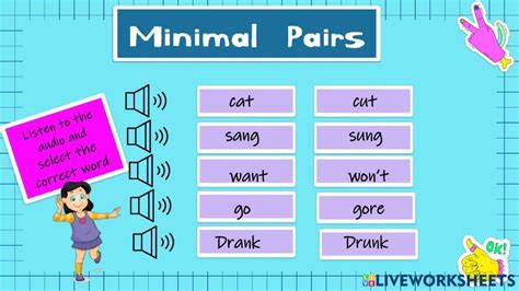 Minimal Pairs Worksheet For University Live Worksheets