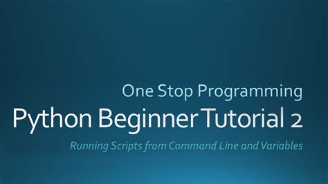 Python Beginner Tutorial 2 For Absolute Beginners Youtube