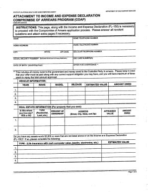 Fillable Online Placer Ca Attachment To Income And Expense Declaration