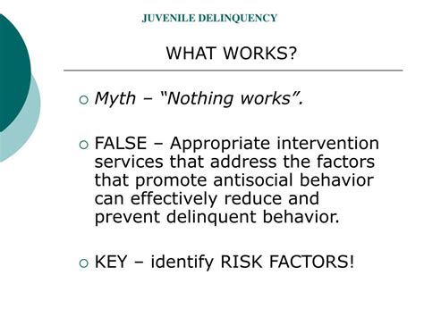 Ppt Juvenile Delinquency Where Weve Been Where We Are And What