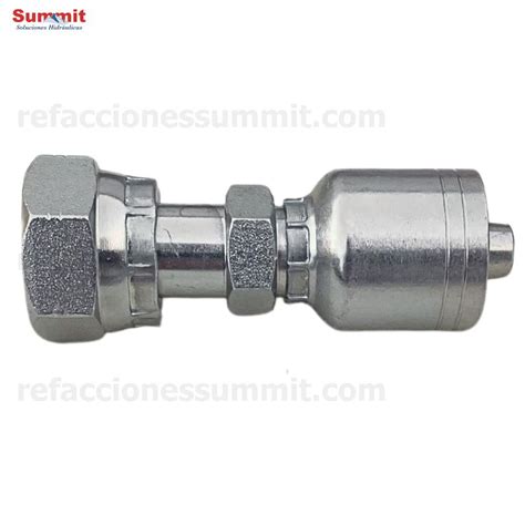 Conector Recto Rosca Orfs Cara Plana Seal Lok Hembra Manguera